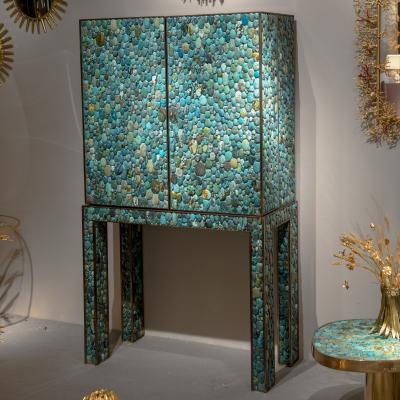  Kam Tin Turquoise bar cabinet