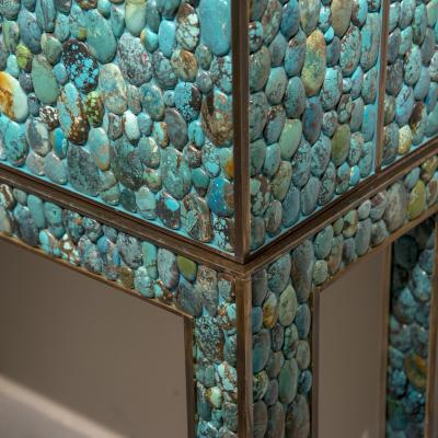  Kam Tin Turquoise bar cabinet