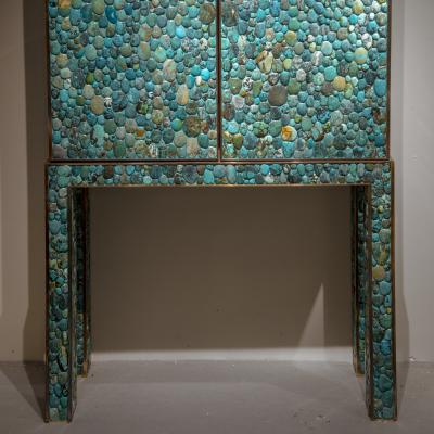  Kam Tin Turquoise bar cabinet