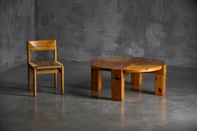  Karl Andersson Son Brutalist Pine Wood Coffee Table Sweden 1970s