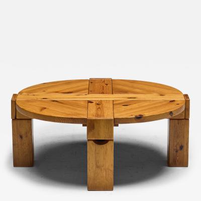  Karl Andersson Son Brutalist Pine Wood Coffee Table Sweden 1970s