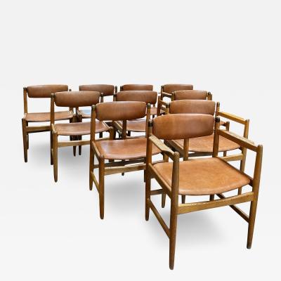  Karl Andersson Son Set of 10 Oak Dining Chairs by B rge Mogensen for Karl Andersson S ner 1950s