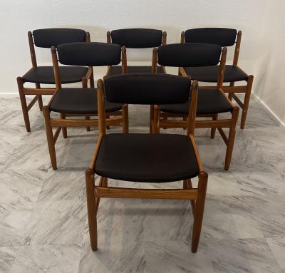  Karl Andersson Son Set of 6 Oak Dining Chairs by B rge Mogensen for Karl Andersson S ner 1950s