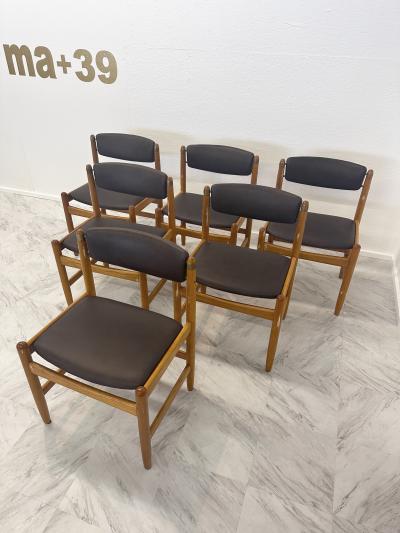  Karl Andersson Son Set of 6 Oak Dining Chairs by B rge Mogensen for Karl Andersson S ner 1950s