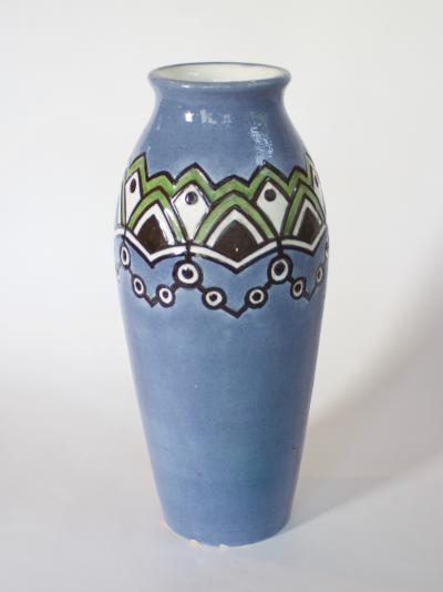  Karlsruher Majolika Majolika Art Deco Vase Germany 1925