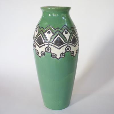  Karlsruher Majolika Majolika Art Deco Vase Germany 1925