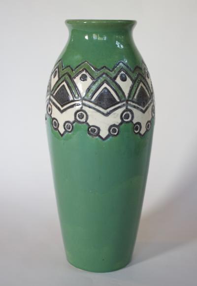  Karlsruher Majolika Majolika Art Deco Vase Germany 1925