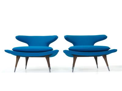  Karpen of California Karpen of California Horn Lounge Chairs