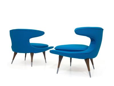  Karpen of California Karpen of California Horn Lounge Chairs