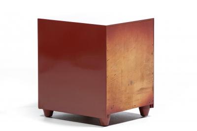  Karpen of California Pair of Karpen of California Nightstands in Sundried Tomato with Brass Hardware