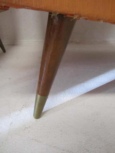 Karpen of California Unusual Pair of Signed Karpen Boxy Lounge Chairs Mid Century Modern