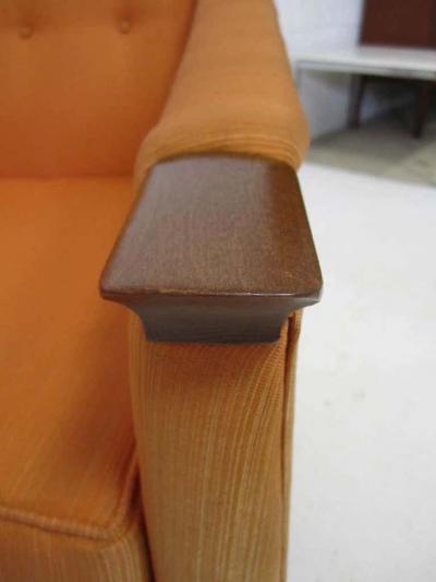  Karpen of California Unusual Pair of Signed Karpen Boxy Lounge Chairs Mid Century Modern
