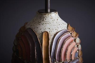  Kat Roger Kat Roger Table Lamp with hand crafted and hand painted ceramic base USA