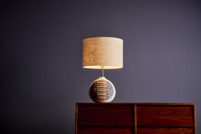  Kat Roger Kat Roger Table Lamp with hand crafted and hand painted ceramic base USA