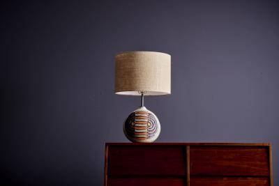  Kat Roger Kat Roger Table Lamp with hand crafted and hand painted ceramic base USA