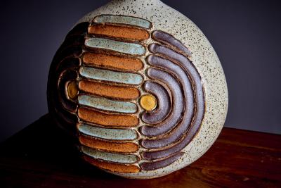  Kat Roger Kat Roger Table Lamp with hand crafted and hand painted ceramic base USA