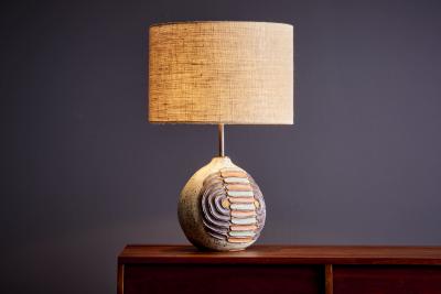  Kat Roger Kat Roger Table Lamp with hand crafted and hand painted ceramic base USA