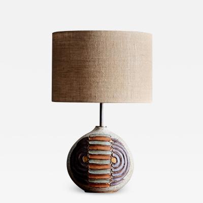  Kat Roger Kat Roger Table Lamp with hand crafted and hand painted ceramic base USA