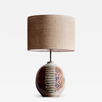  Kat Roger Kat Roger Table Lamp with hand crafted and hand painted ceramic base USA