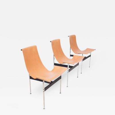  Katavolos Littel Kelly Laverne International T Chairs in Natural Cognac Leather