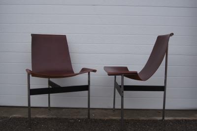  Katavolos Littel Kelly Pair of T Side Chairs by Katavolos Littell Kelley for Laverne International