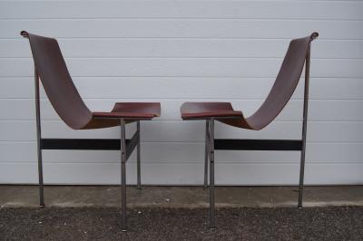  Katavolos Littel Kelly Pair of T Side Chairs by Katavolos Littell Kelley for Laverne International