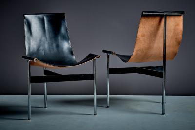 Katavolos Littel Kelly Pair of two T Chairs by Katavolos Littell and Kelley for ICF
