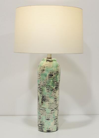  Kelby Kelby Ceramic Table Lamp in Black Green and Off White Abstract Pattern