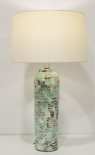  Kelby Kelby Ceramic Table Lamp in Black Green and Off White Abstract Pattern