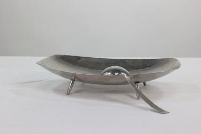  Keswick School of Industrial Art A Firth Staybrite Stainless steel preserve dish and spoon