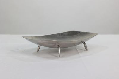  Keswick School of Industrial Art A Firth Staybrite Stainless steel preserve dish and spoon