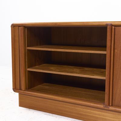  Kibaek Mobelfabrik Kibaek Mobelfabrik Mid Century Danish Teak Tambour Door Credenza