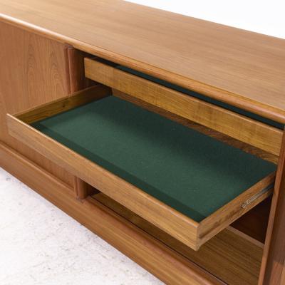  Kibaek Mobelfabrik Kibaek Mobelfabrik Mid Century Danish Teak Tambour Door Credenza