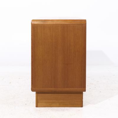  Kibaek Mobelfabrik Kibaek Mobelfabrik Mid Century Danish Teak Tambour Door Credenza