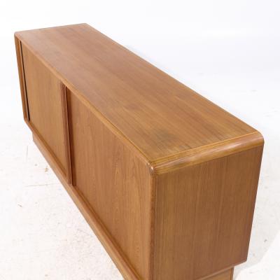  Kibaek Mobelfabrik Kibaek Mobelfabrik Mid Century Danish Teak Tambour Door Credenza