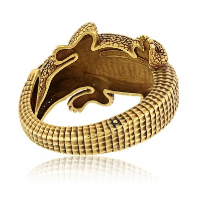  Kieselstein Cord Kieselstein Cord 18K Yellow Gold Alligator Cuff Bracelet