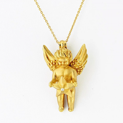  Kieselstein Cord Kieselstein Cord 18K Yellow Gold Angel Charm Pendant