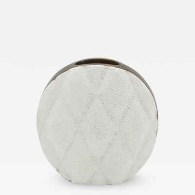  Kifu Paris Kifu Augousti Modern Quilted Shagreen Vase by KIFU Paris