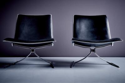  Kill International Pair of Lounge Chairs JK 710 by J rgen Kastholm for Kill International