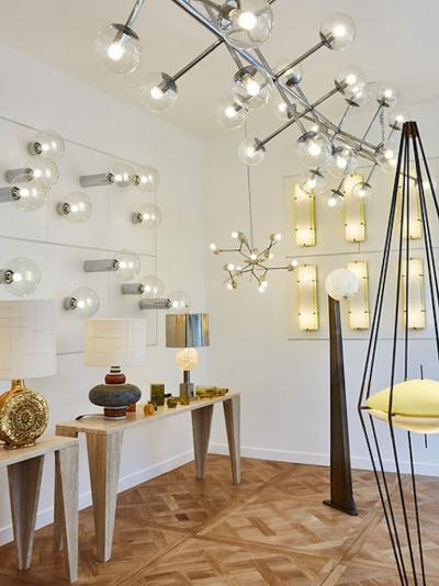  Kinkeldey Five Stackable Nickeled Chandelier by Kinkeldey