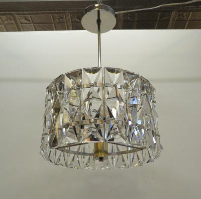  Kinkeldey Mid century Pendant Prism Faceted Crystal Kinkeldey