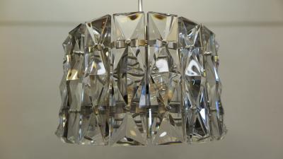  Kinkeldey Mid century Pendant Prism Faceted Crystal Kinkeldey