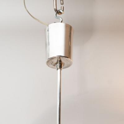  Kinkeldey Midcentury Two Tier Faceted Glass Chandelier by Kinkeldey with Chrome Fittings