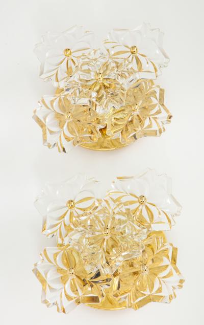  Kinkeldey Pair of 1960s Crystal Sconces by Kinkeldey 