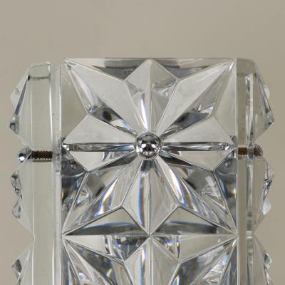  Kinkeldey Pair of faceted crystal and Chrome Jewel Sconces by Kinkeldey 1960s