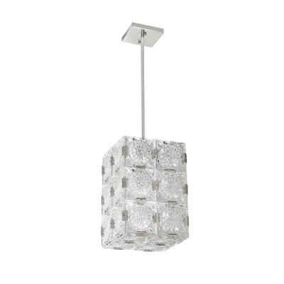  Kinkeldey Set of Three Mid Century Rectangular Faceted Cut Crystal Pendants by Kinkeldey