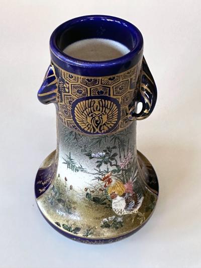  Kinkozan Fine Japanese Ceramic Satsuma Vase by Kinkozan