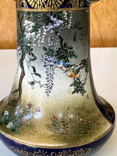  Kinkozan Fine Japanese Ceramic Satsuma Vase by Kinkozan