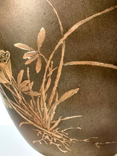  Kinkozan Large Japanese Satsuma Ceramic Vase Kinkozan