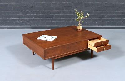  Kipp Stewart Stewart McDougall Drexel Declaration Walnut Coffee Table by Kipp Stewart Stewart MacDougall